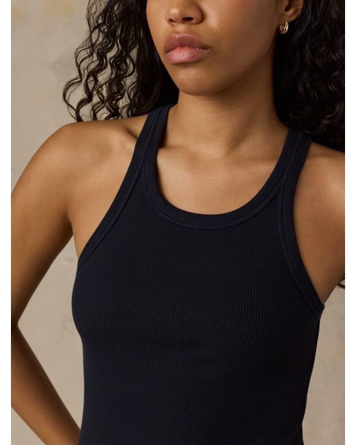Faherty Brand Blue Surfside Rib Tank