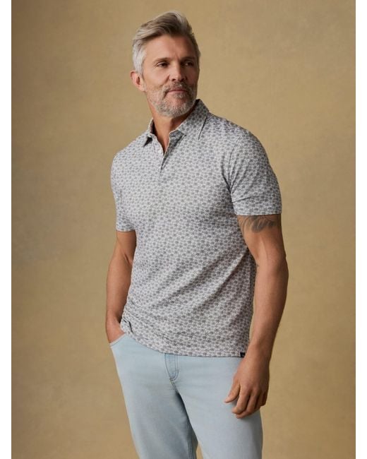 Faherty Brand Gray Short-Sleeve Movement&Trade; Pique Polo Shirt for men
