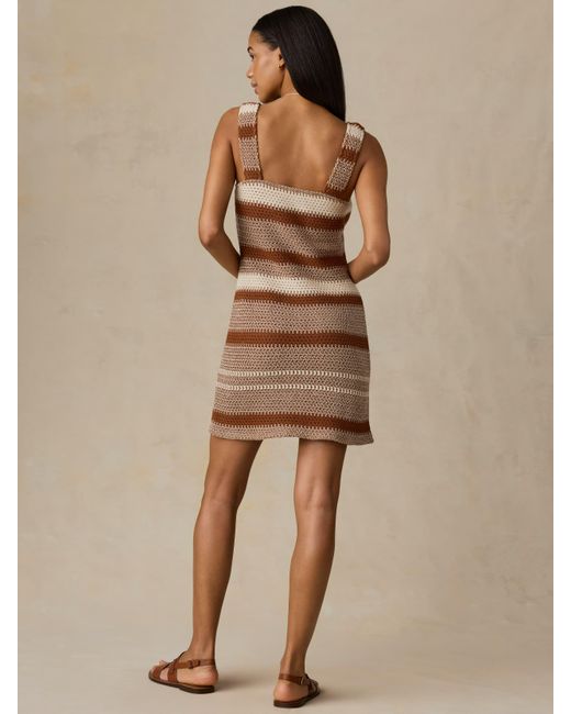 Faherty Brand Brown Seacoast Crochet Dress