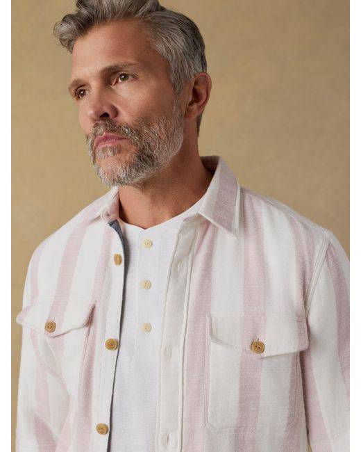 Faherty Brand Natural Belmar Workshirt for men