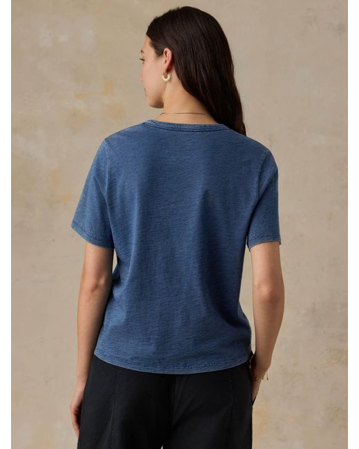 Faherty Brand Blue Sunwashed Regenerative T-Shirt