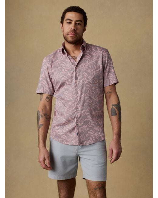 Faherty Brand Brown Short-Sleeve Movement&Trade; Monterey Shirt for men