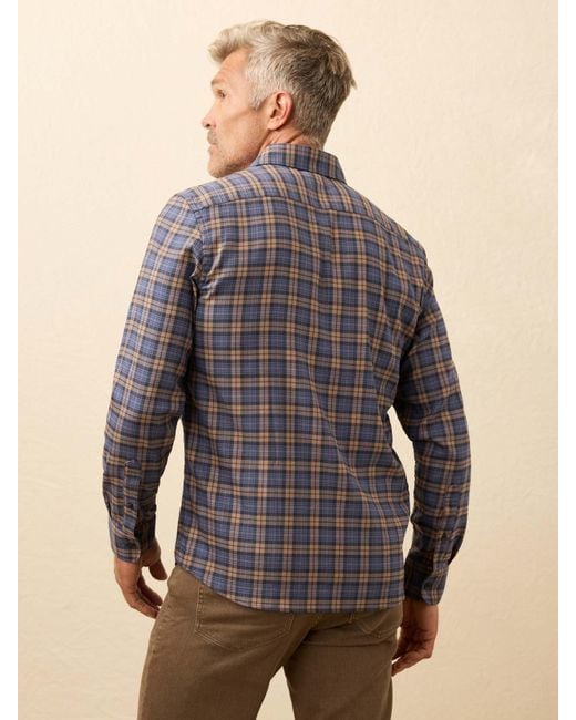 Faherty Brand Gray Soft Twill Movement Shirt for men