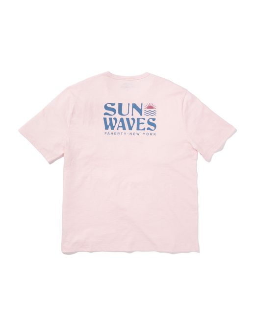 Faherty Brand Pink New York Short-sleeve Crew T-shirt for men
