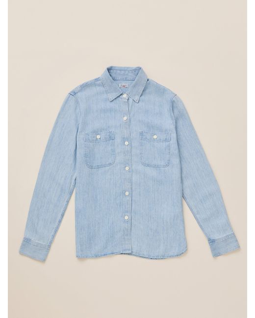 Faherty Brand Blue Tried & True Chambray Classic Shirt