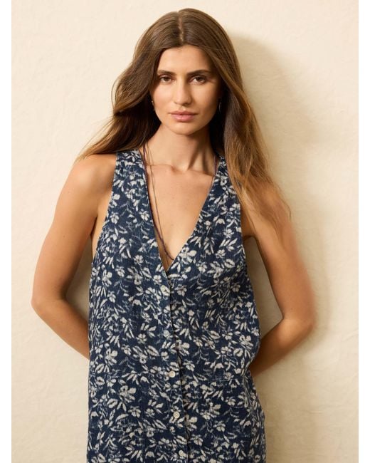 Faherty Brand Blue Alston Dress