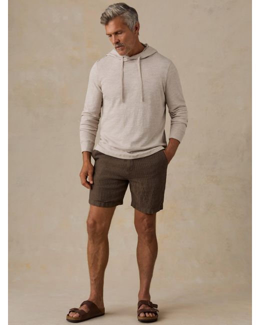 Faherty Brand Natural Essential Linen Short (6.5" for men