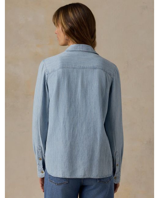 Faherty Brand Blue Tried & True Chambray Classic Shirt