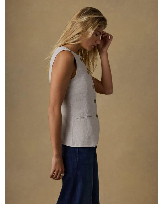 Faherty Brand Natural Sun Strider Linen Vest