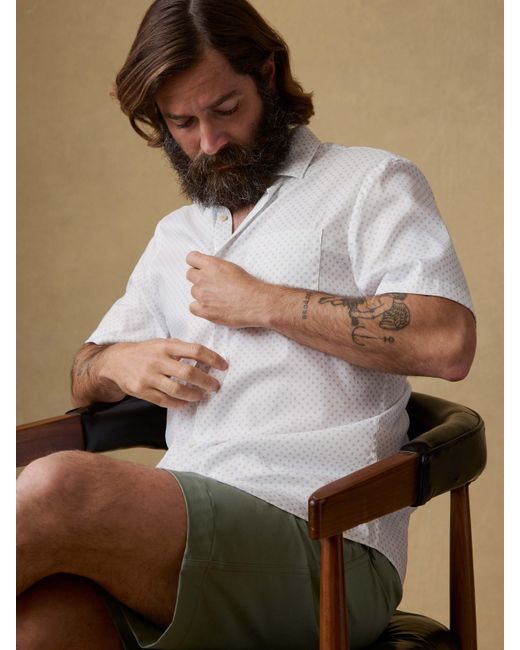 Faherty Brand White Short-Sleeve Movement&Trade; Monterey Shirt for men