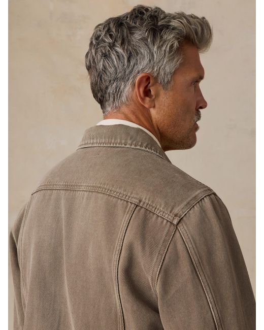 Faherty Brand Brown High Ridge Twill Trucker for men