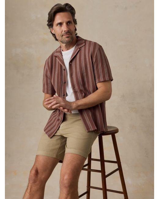 Faherty Brand Brown Reserve Chino Short for men