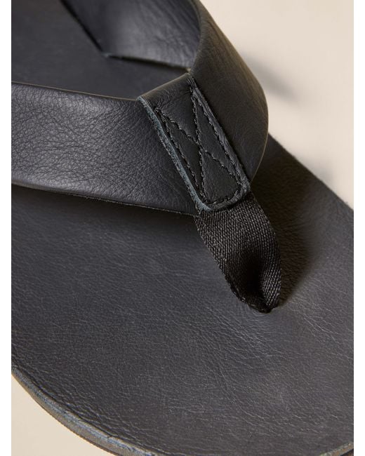 Faherty Brand Black X Reef Ojai Flip Flop Shoes for men