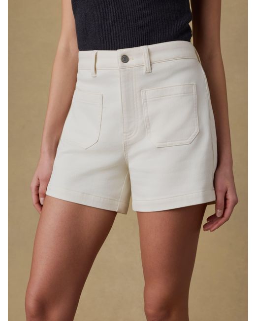 Faherty Brand Blue Stretch Terry Patch Pocket Short