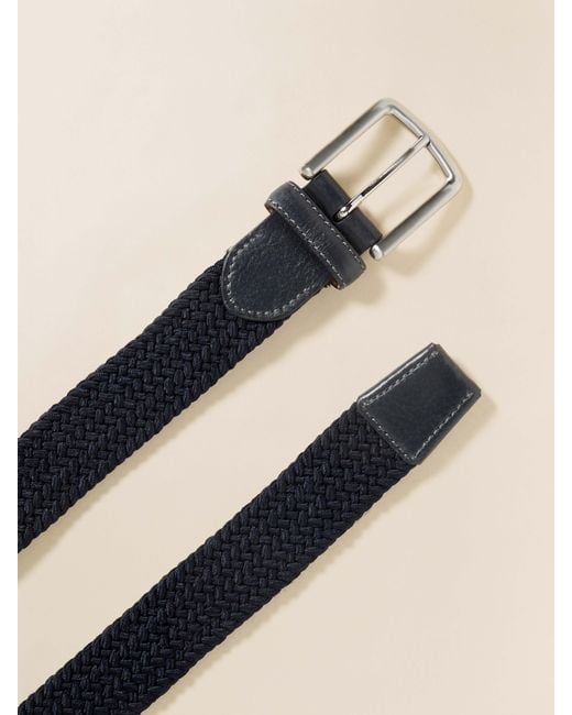 Faherty Brand Blue Stretch Woven Belt for men