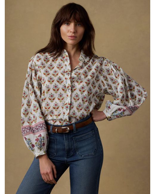 Faherty Brand White Suki Blouse
