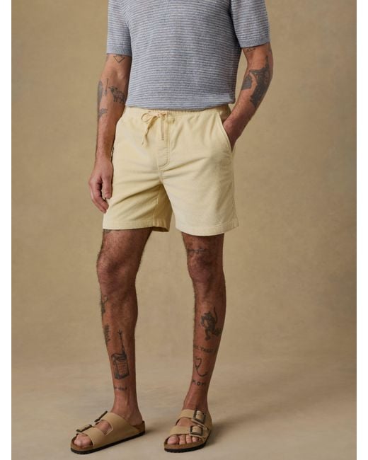 Faherty Brand Natural Essential Corduroy Short for men