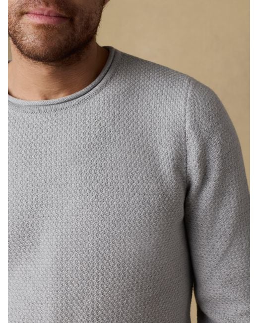 Faherty Brand Gray Sunwashed Dockside Sweater for men