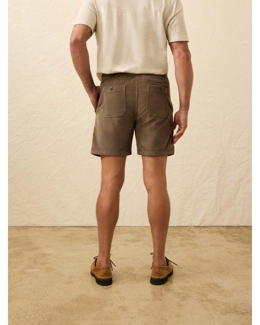 Faherty Brand Natural Corduroy Drawstring Utility Short for men