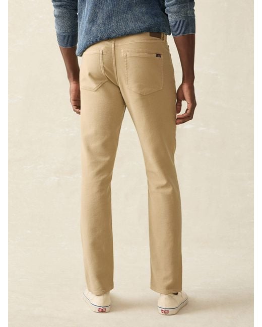 Faherty Brand Natural Stretch Terry 5-Pocket Athletic Fit Pants for men