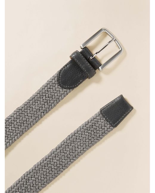 Faherty Brand Gray Stretch Woven Belt for men