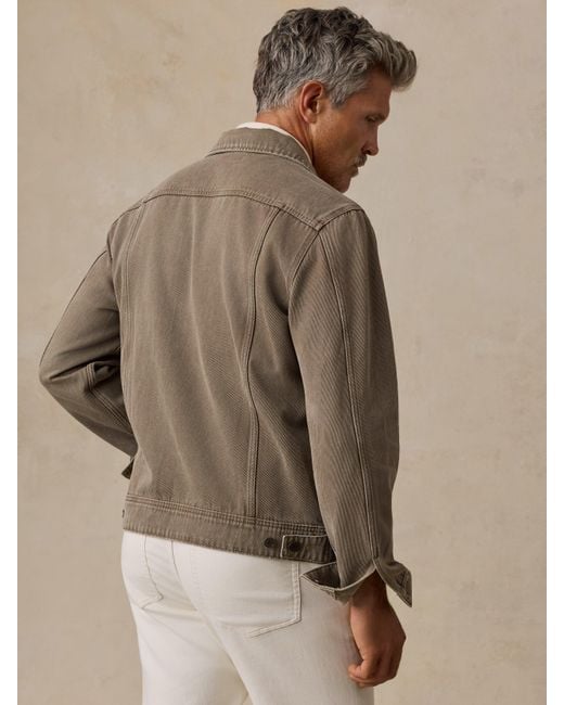 Faherty Brand Brown High Ridge Twill Trucker for men