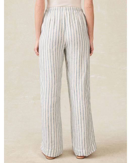 Faherty Brand Brown Laidback Linen Pants