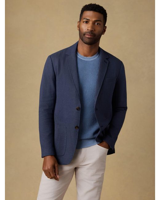 Faherty Brand Blue Movement&Trade; Linen Blazer for men