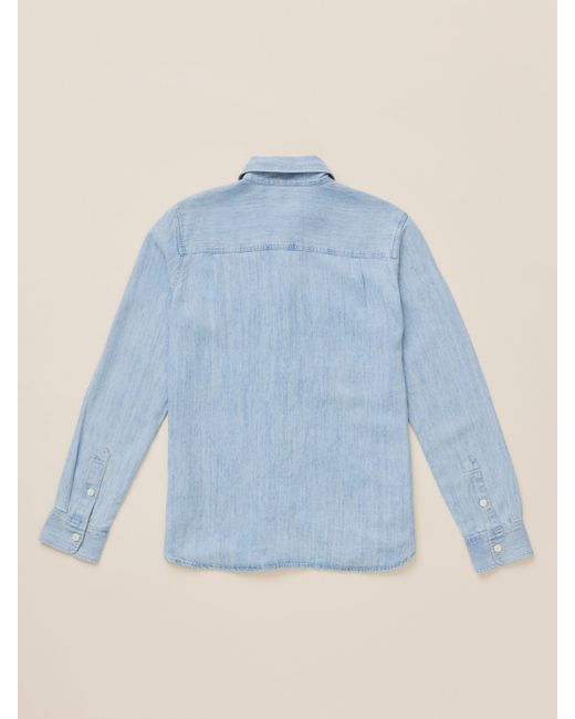 Faherty Brand Blue Tried & True Chambray Classic Shirt