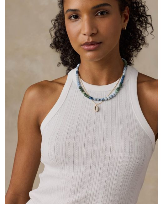 Faherty Brand Natural Paradise Pointelle Tank