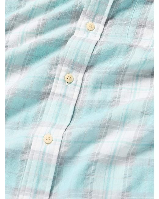 Faherty Brand Blue Delray Shirt for men