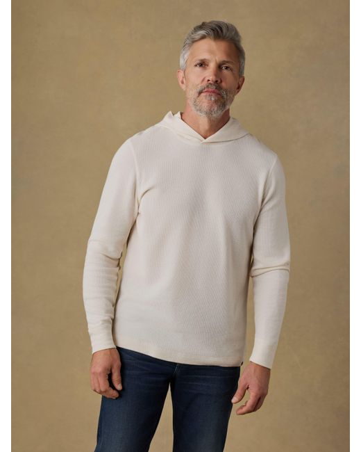 Faherty Brand Natural Waffle Hoodie for men
