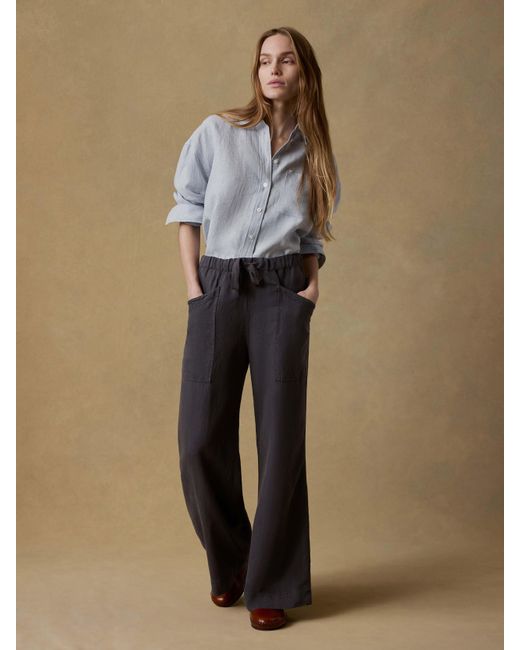 Faherty Brand White Topanga Drape Pants