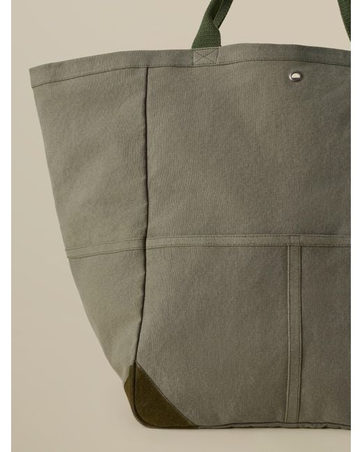 Faherty Brand Green Sunwashed Canvas Utility Bag