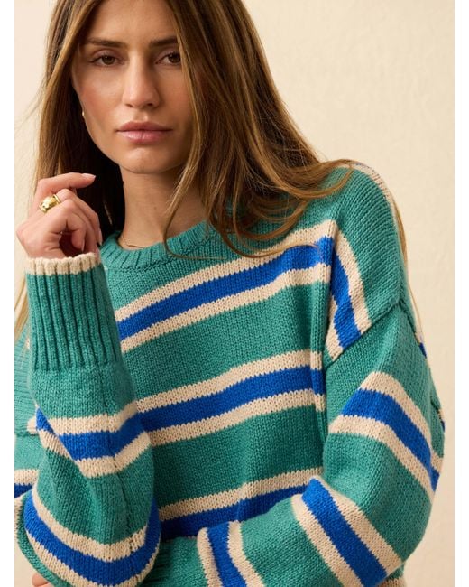 Faherty Brand Blue Heirloom Cotton Summit Pullover