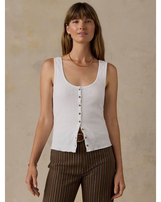 Faherty Brand Natural Paradise Pointelle Cami Cardigan