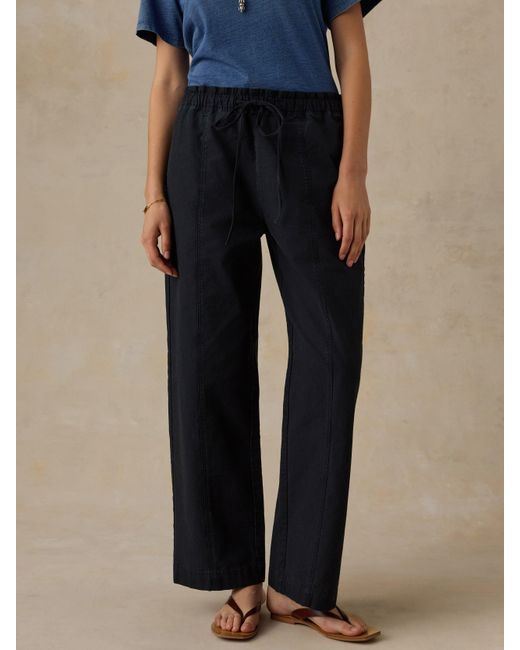 Faherty Brand Blue Cotton Twill Drawstring Pants