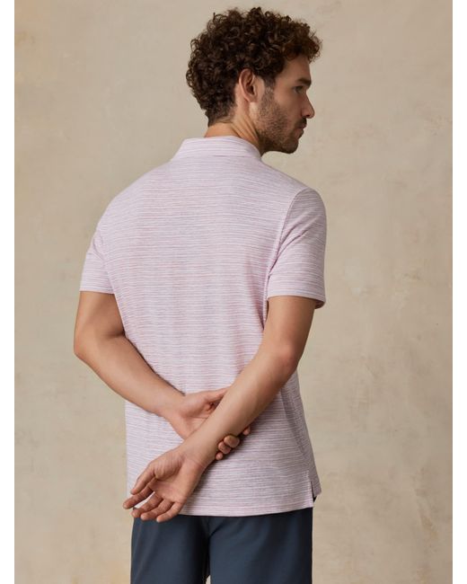 Faherty Brand Purple Short-Sleeve Breeze Polo Shirt for men