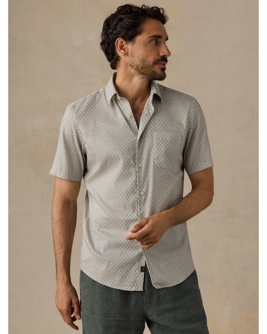 Faherty Brand Natural Short-Sleeve Movement&Trade; Monterey Shirt for men