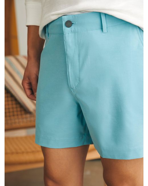 Faherty Brand Blue All Day Shorts (5" Inseam) for men