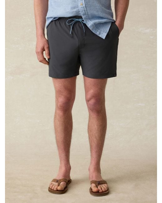 Faherty Brand Blue Shorelite Lined Trunk (5" for men