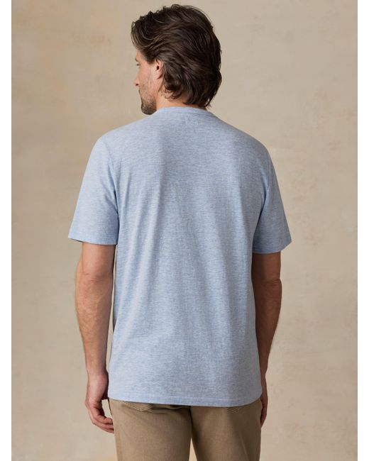 Faherty Brand Blue Short-Sleeve Breeze T-Shirt for men