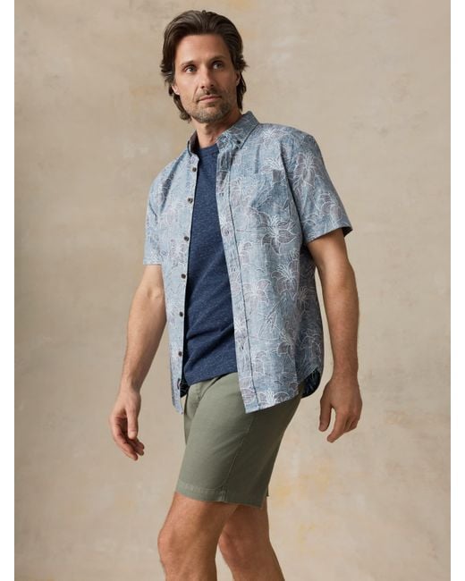 Faherty Brand Green Essential Drawstring Short for men