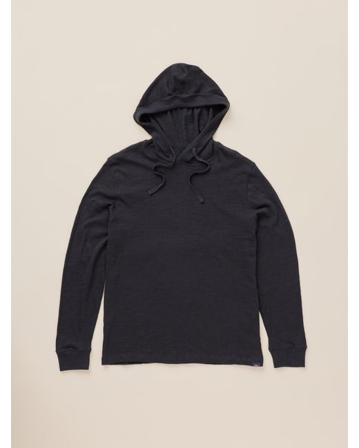 Faherty Brand Blue Sunwashed Organic Hoodie for men