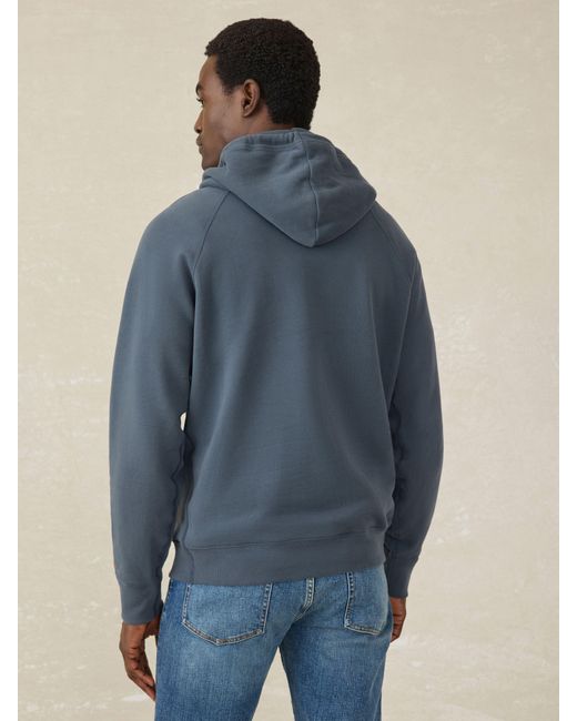 Faherty Brand Blue High Standard Fleece Hoodie for men