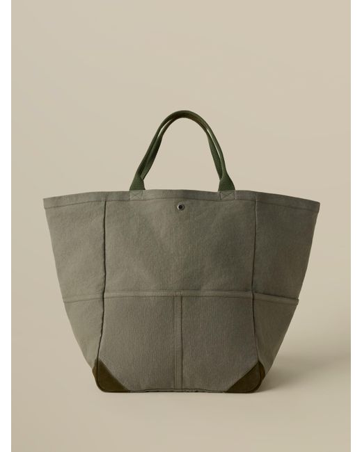 Faherty Brand Green Sunwashed Canvas Utility Bag
