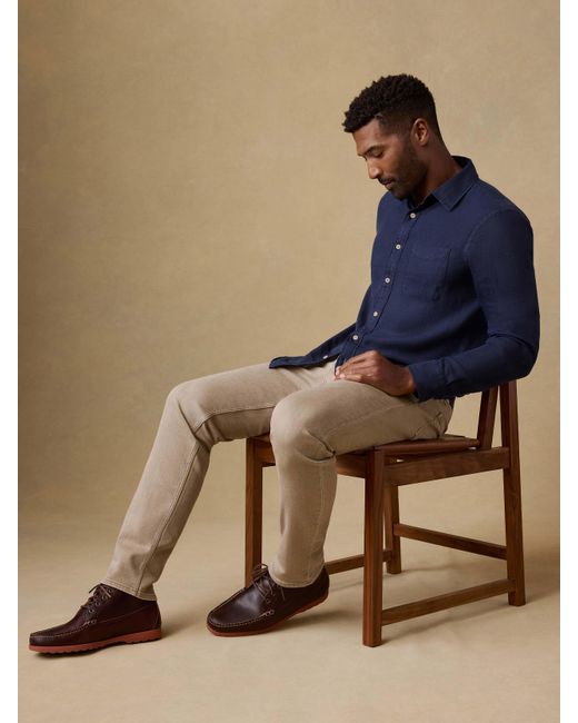 Faherty Brand Blue Laguna Linen Shirt for men