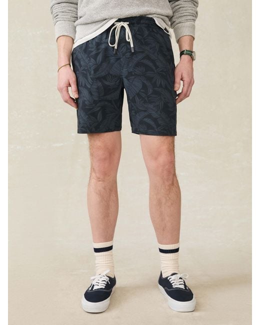 Faherty Brand Blue Shorelite Lined Trunk (7" for men