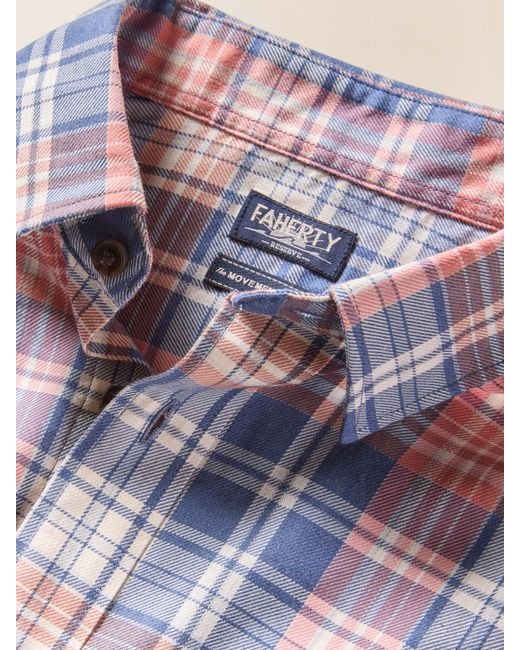 Faherty Brand Blue Soft Twill Movement&Trade; Shirt for men
