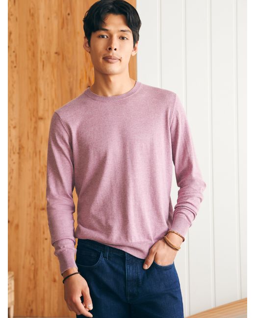 Faherty Brand Purple Movementtm Crewneck Sweater for men